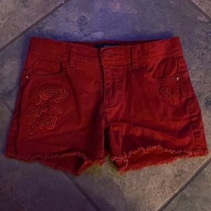 Girls size 10 red rose shorts